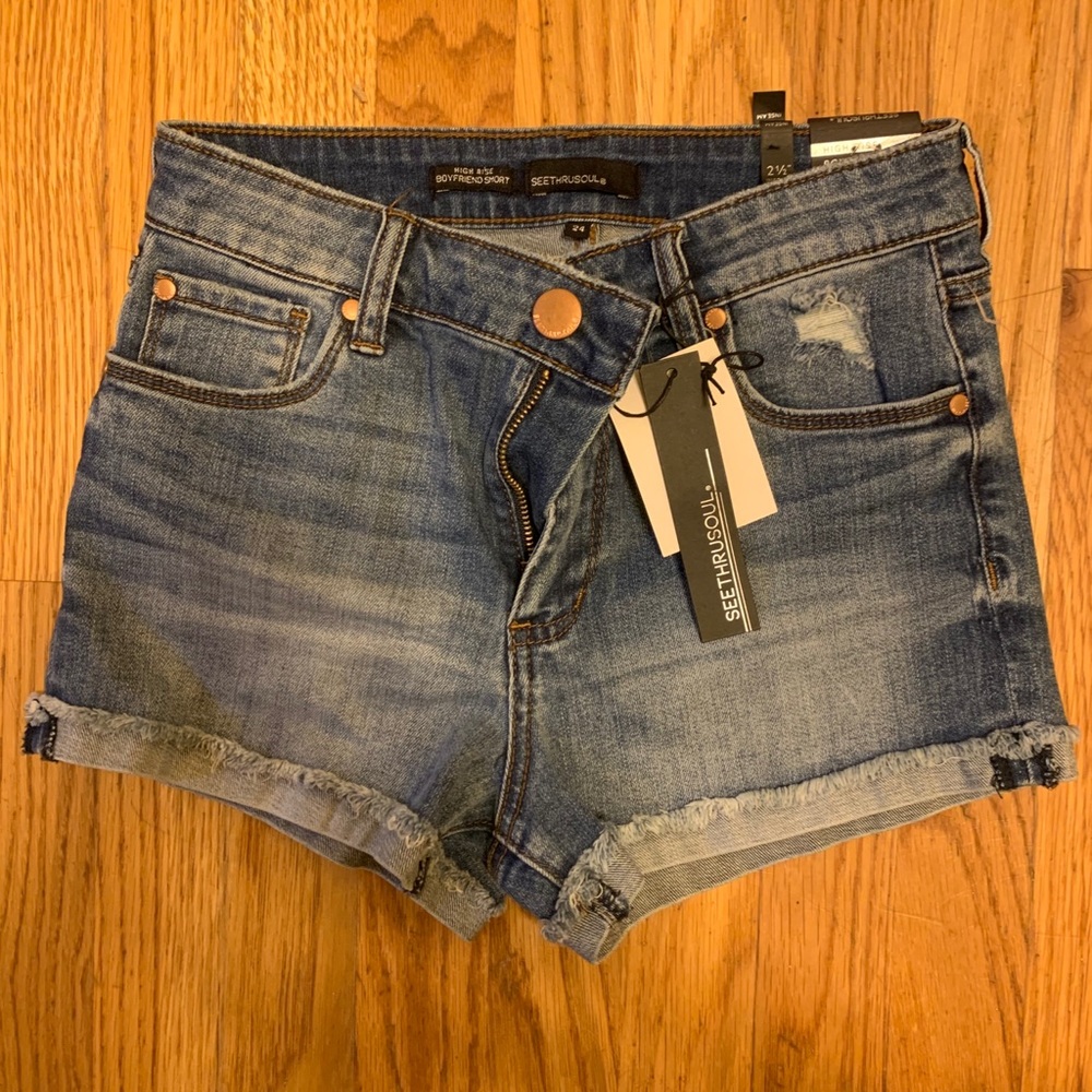 jean shorts brand new size 24